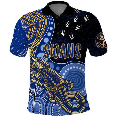 personalised-naidoc-week-2023-afl-eagles-polo-shirt-aboriginal-dot-art-lizard-mix-boomerang