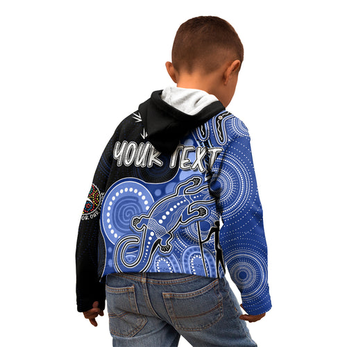 personalised-naidoc-week-2023-afl-kangaroos-kid-hoodie-aboriginal-dot-art-lizard-mix-boomerang