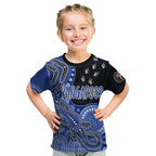 personalised-naidoc-week-2023-afl-kangaroos-kid-t-shirt-aboriginal-dot-art-lizard-mix-boomerang
