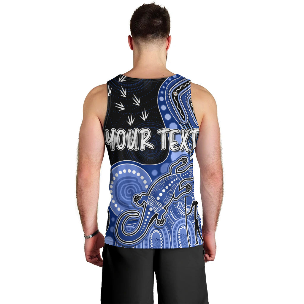 personalised-naidoc-week-2023-afl-kangaroos-men-tank-top-aboriginal-dot-art-lizard-mix-boomerang