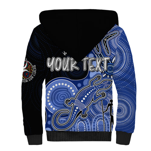 personalised-naidoc-week-2023-afl-kangaroos-sherpa-hoodie-aboriginal-dot-art-lizard-mix-boomerang