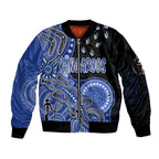 personalised-naidoc-week-2023-afl-kangaroos-sleeve-zip-bomber-jacket-aboriginal-dot-art-lizard-mix-boomerang