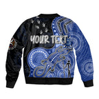 personalised-naidoc-week-2023-afl-kangaroos-sleeve-zip-bomber-jacket-aboriginal-dot-art-lizard-mix-boomerang