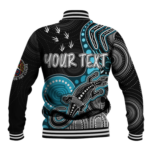 personalised-naidoc-week-2023-afl-powers-baseball-jacket-aboriginal-dot-art-lizard-mix-boomerang