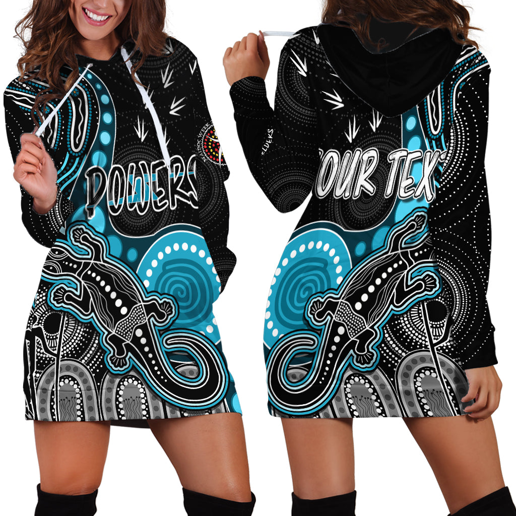 personalised-naidoc-week-2023-afl-powers-hoodie-dress-aboriginal-dot-art-lizard-mix-boomerang