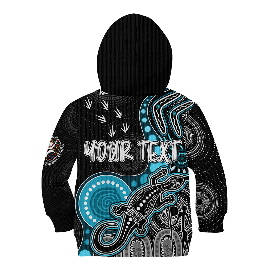 personalised-naidoc-week-2023-afl-powers-kid-hoodie-aboriginal-dot-art-lizard-mix-boomerang
