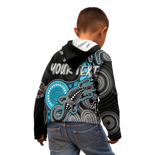 personalised-naidoc-week-2023-afl-powers-kid-hoodie-aboriginal-dot-art-lizard-mix-boomerang