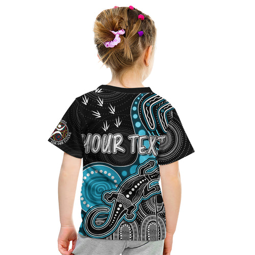 personalised-naidoc-week-2023-afl-powers-kid-t-shirt-aboriginal-dot-art-lizard-mix-boomerang