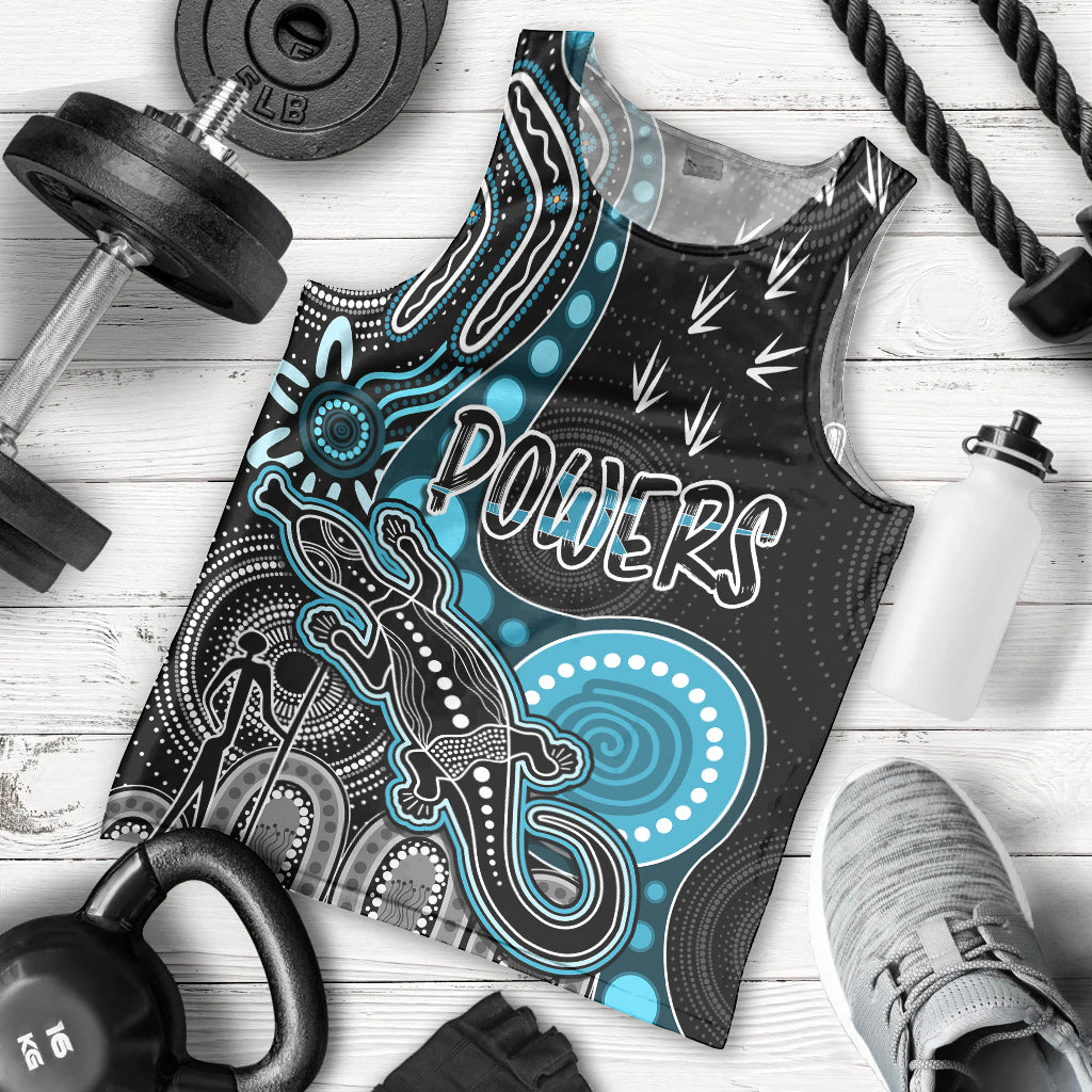 personalised-naidoc-week-2023-afl-powers-men-tank-top-aboriginal-dot-art-lizard-mix-boomerang