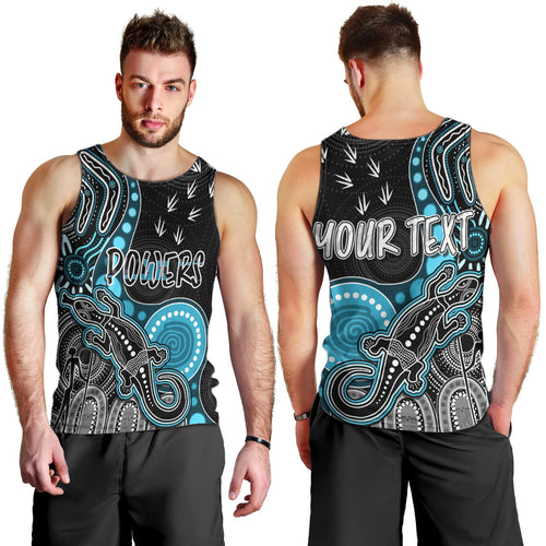 personalised-naidoc-week-2023-afl-powers-men-tank-top-aboriginal-dot-art-lizard-mix-boomerang