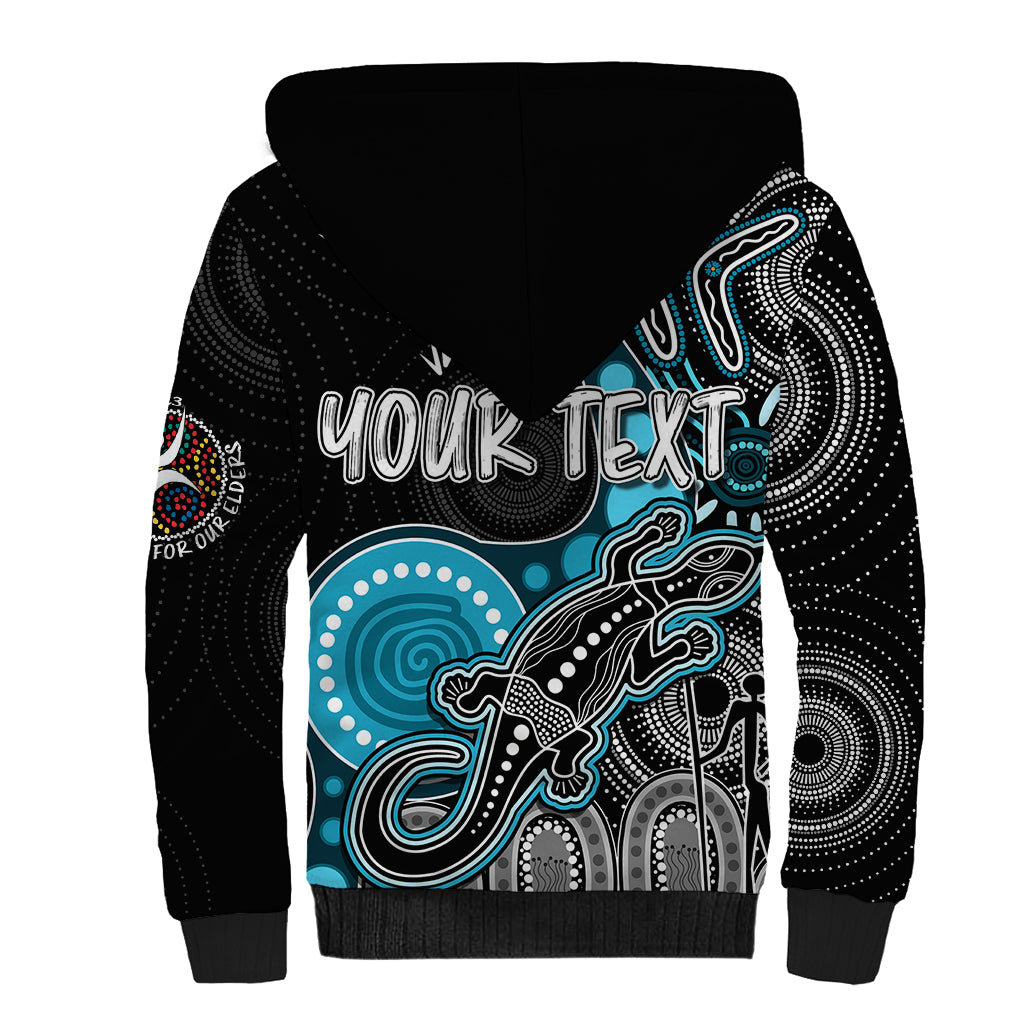 personalised-naidoc-week-2023-afl-powers-sherpa-hoodie-aboriginal-dot-art-lizard-mix-boomerang