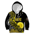personalised-naidoc-week-2023-afl-tigers-kid-hoodie-aboriginal-dot-art-lizard-mix-boomerang