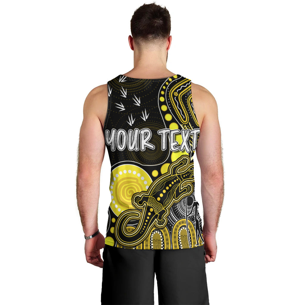 personalised-naidoc-week-2023-afl-tigers-men-tank-top-aboriginal-dot-art-lizard-mix-boomerang