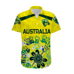 custom-personalised-australia-cricket-hawaiian-shirt-aboriginal-style-unique-yellow