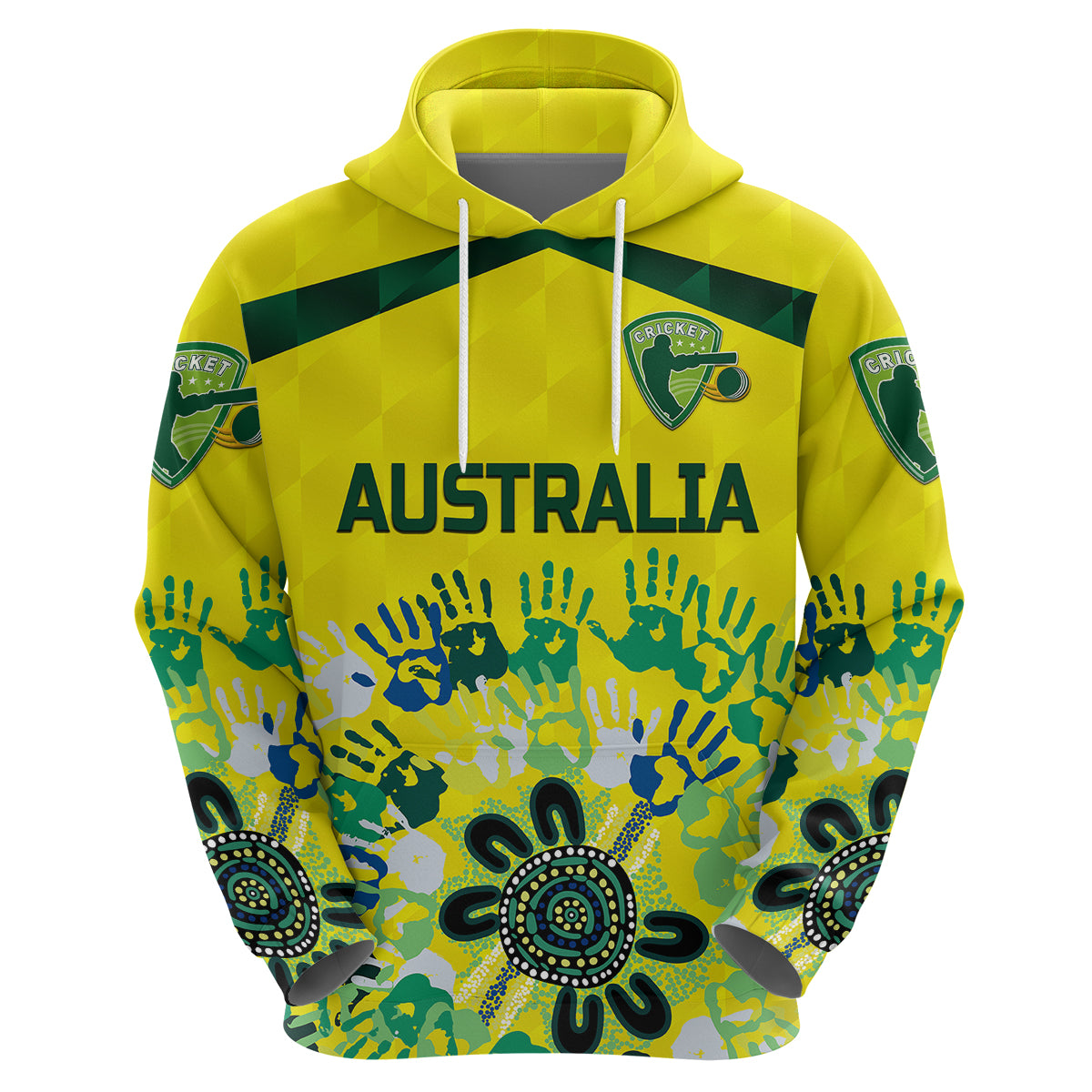 custom-personalised-australia-cricket-hoodie-aboriginal-style-unique-yellow