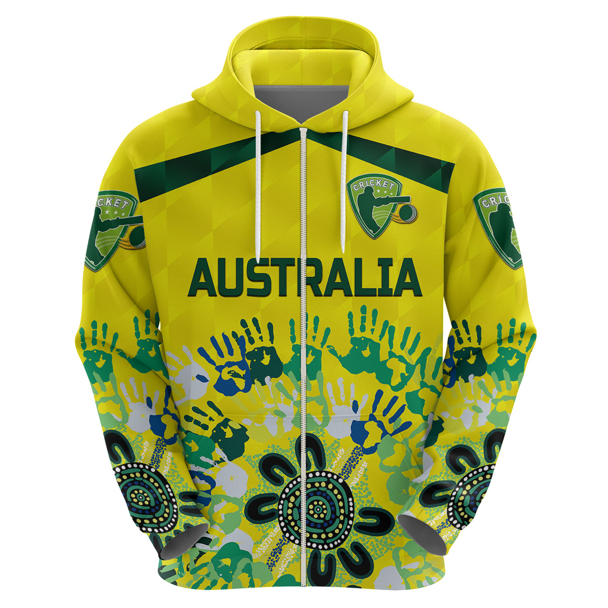custom-personalised-australia-cricket-hoodie-aboriginal-style-unique-yellow