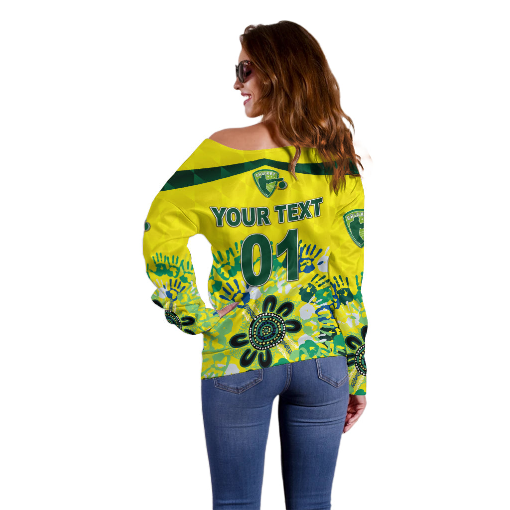 custom-personalised-australia-cricket-off-shoulder-sweater-aboriginal-style-unique-yellow