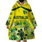 custom-personalised-australia-cricket-wearable-blanket-hoodie-aboriginal-style-unique-yellow
