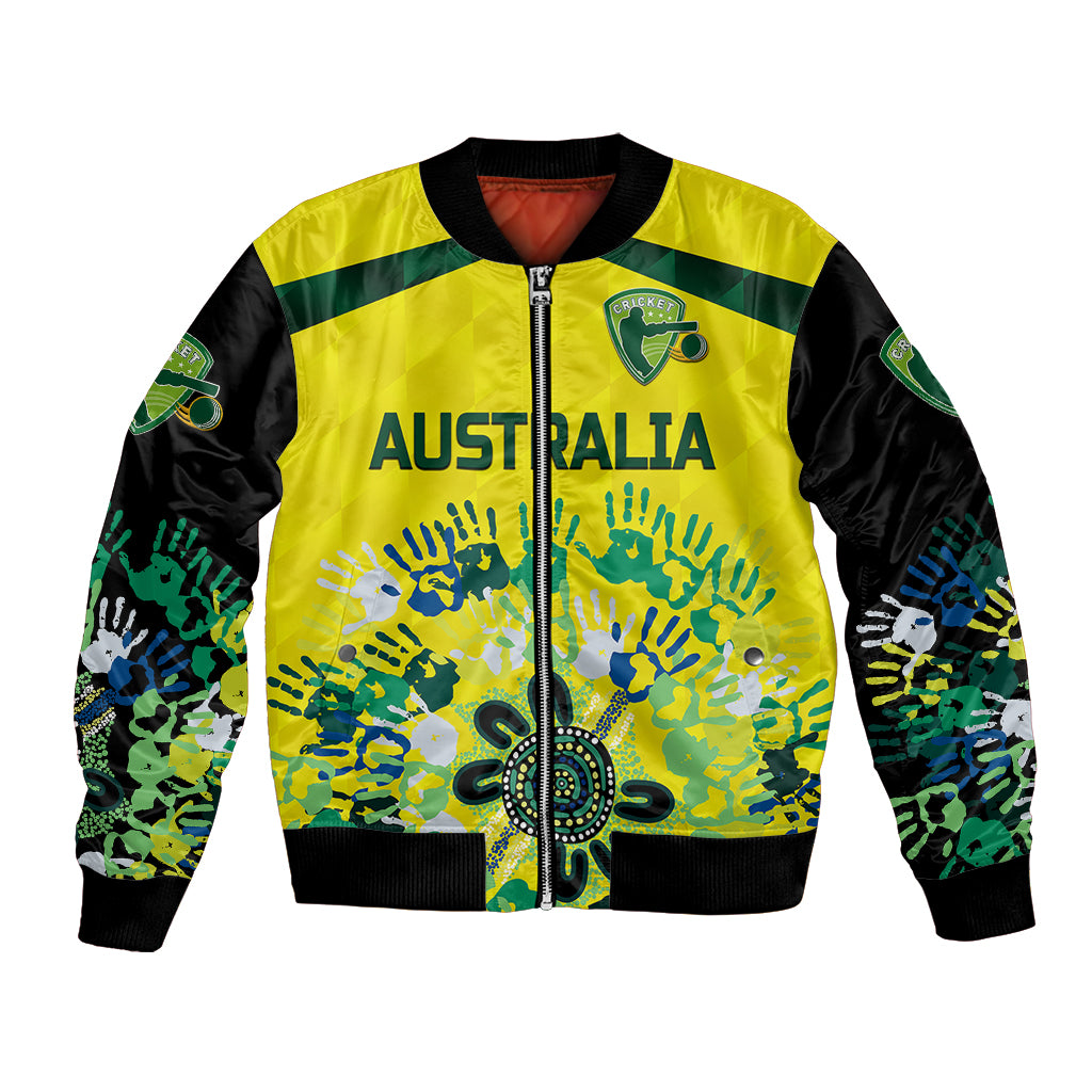 custom-personalised-australia-cricket-bomber-jacket-aboriginal-style-unique-black