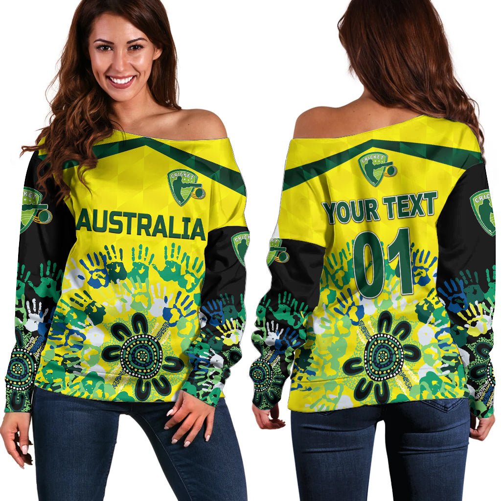 custom-personalised-australia-cricket-off-shoulder-sweater-aboriginal-style-unique-black