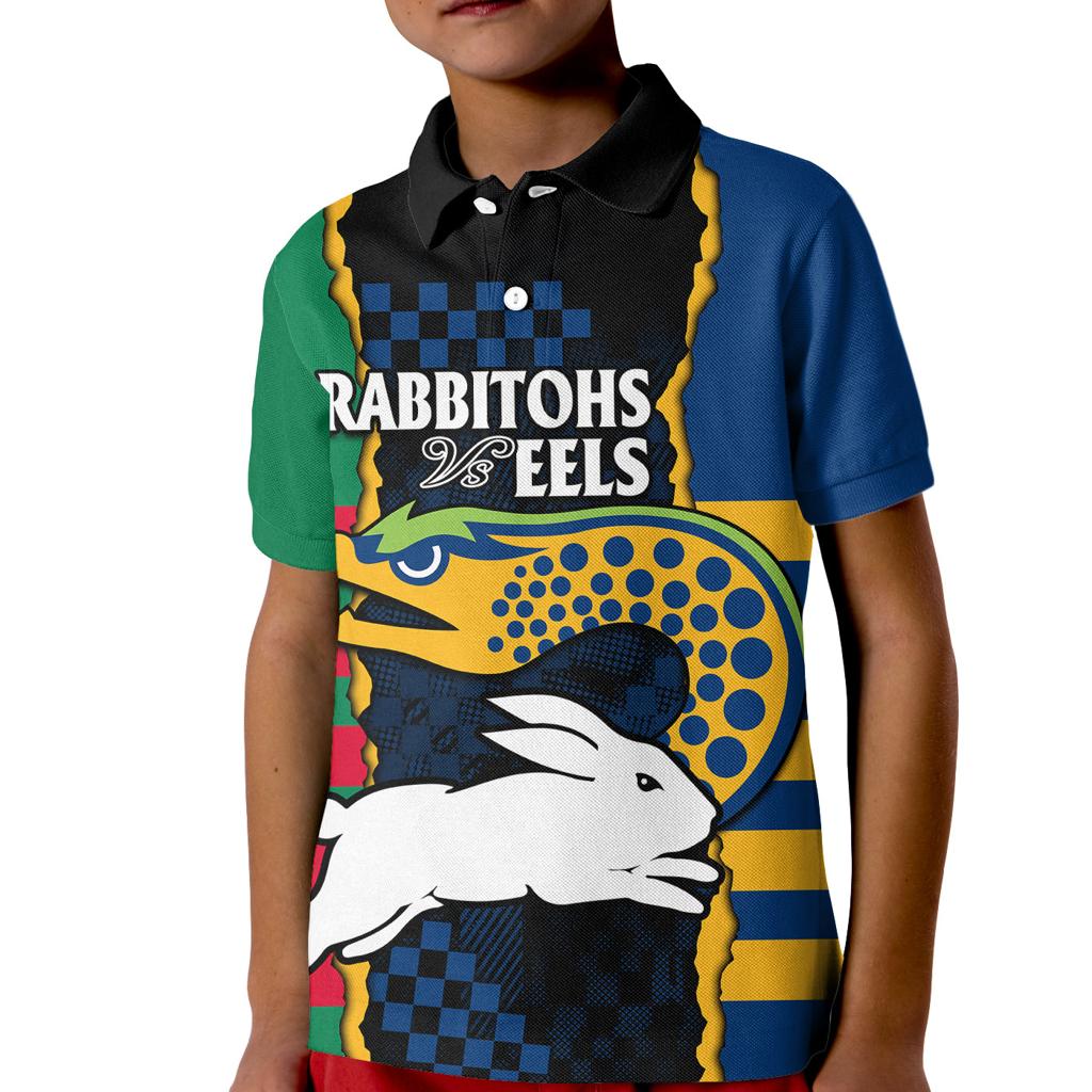 nrl-combine-rabbitohs-and-eels-kid-polo-shirt