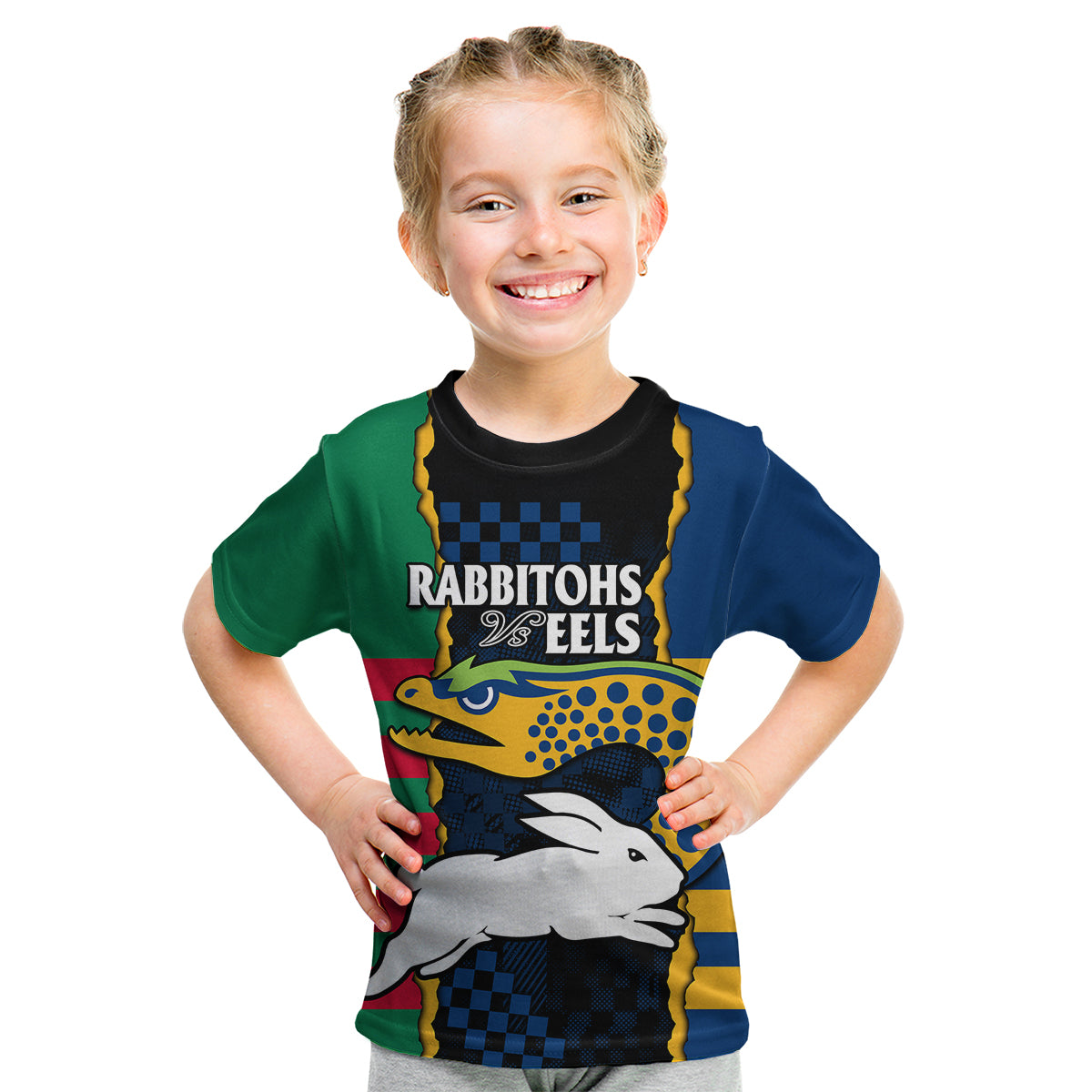 nrl-combine-rabbitohs-and-eels-kid-t-shirt