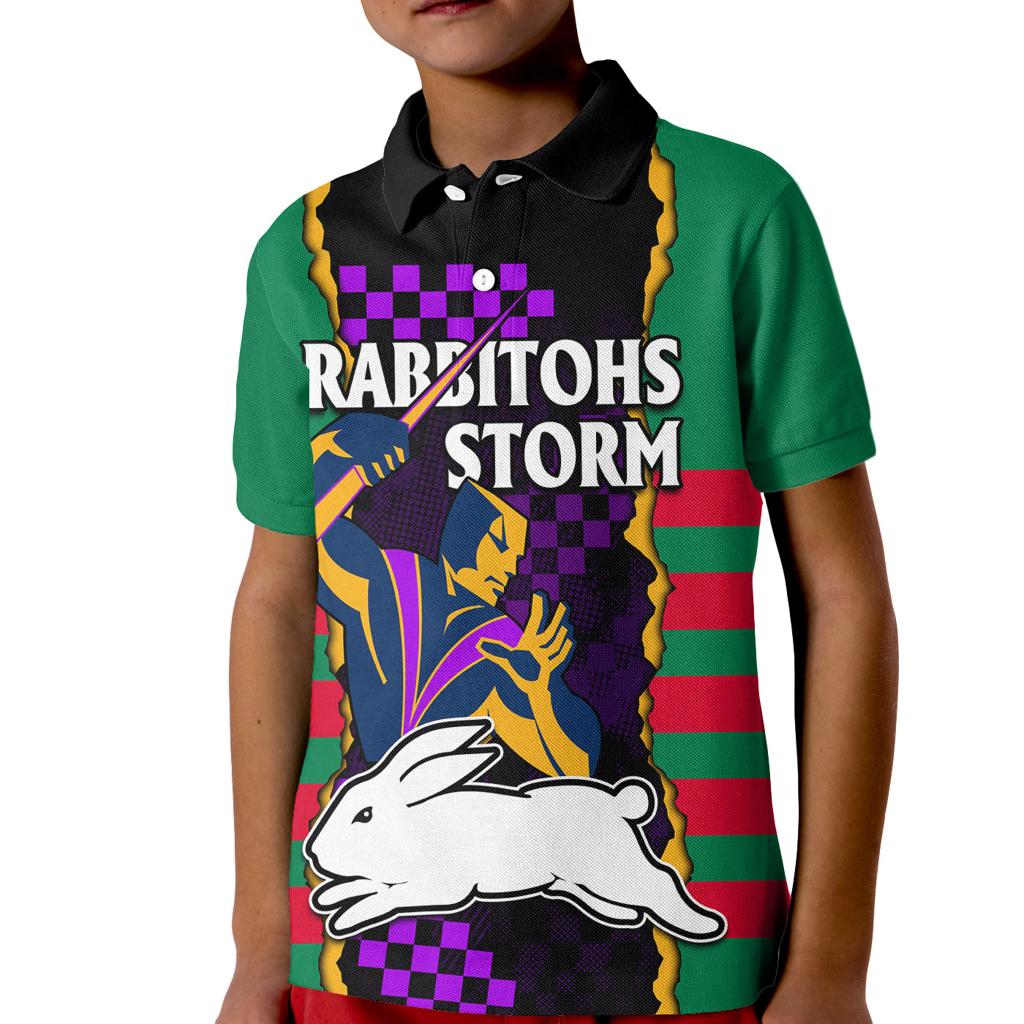 nrl-combine-rabbitohs-and-storm-kid-polo-shirt
