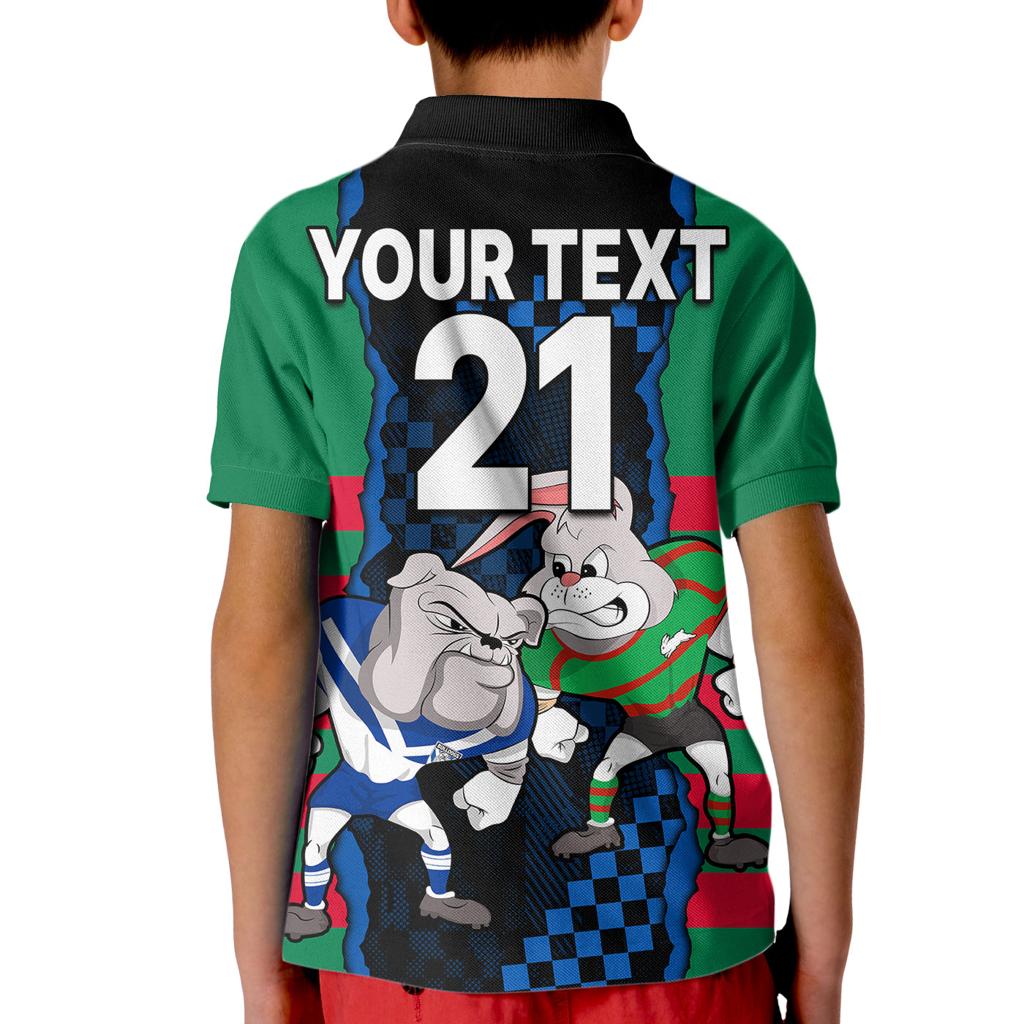 custom-text-and-number-nrl-combine-rabbitohs-and-bulldogs-kid-polo-shirt