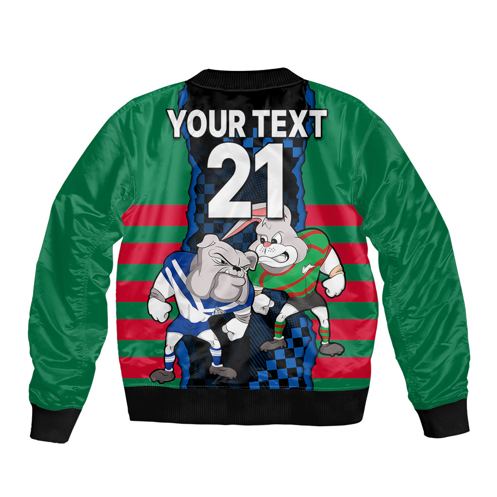 custom-text-and-number-nrl-combine-rabbitohs-and-bulldogs-sleeve-zip-bomber-jacket