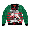 custom-text-and-number-nrl-combine-rabbitohs-and-dolphins-bomber-jacket