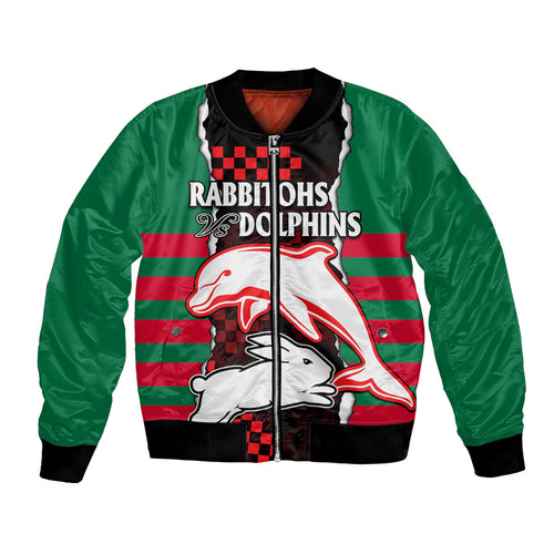 custom-text-and-number-nrl-combine-rabbitohs-and-dolphins-bomber-jacket