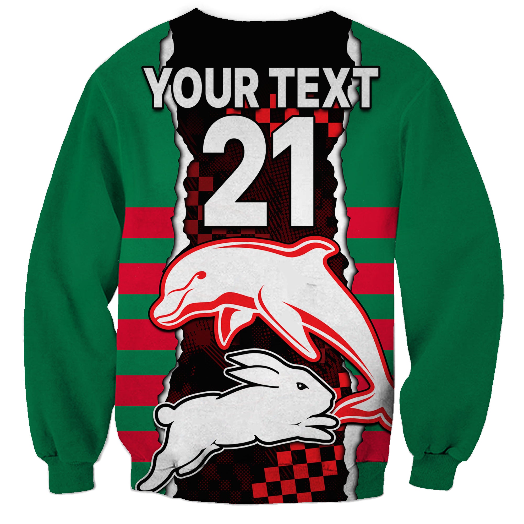 custom-text-and-number-nrl-combine-rabbitohs-and-dolphins-sweatshirt