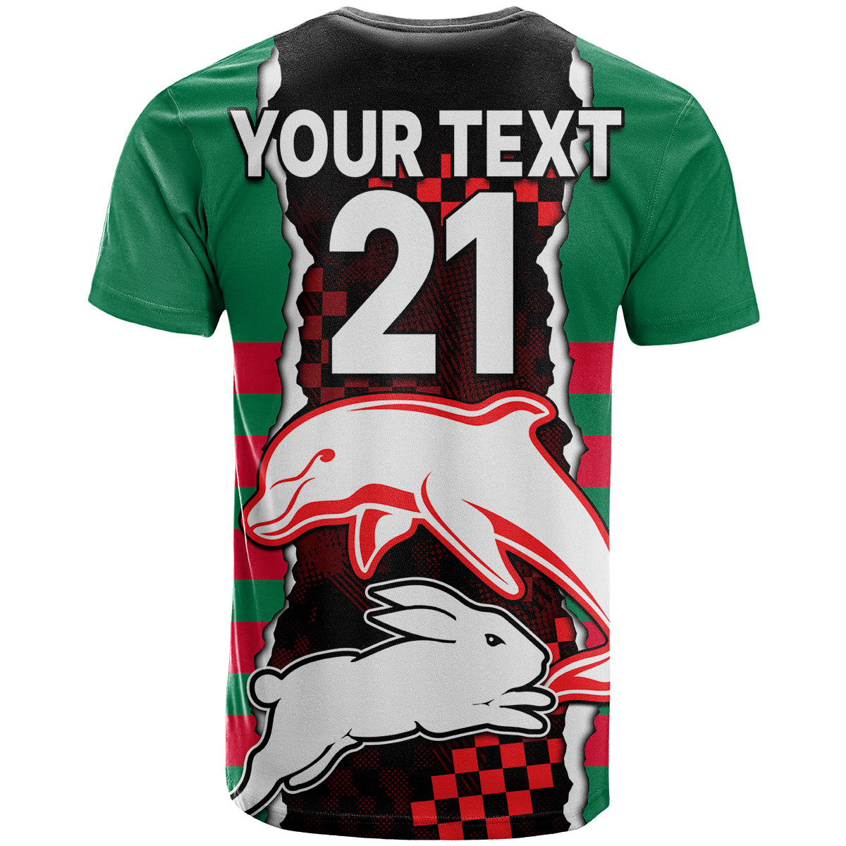 custom-text-and-number-nrl-combine-rabbitohs-and-dolphins-t-shirt