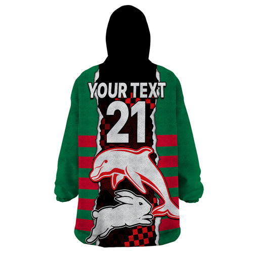 custom-text-and-number-nrl-combine-rabbitohs-and-dolphins-wearable-blanket-hoodie