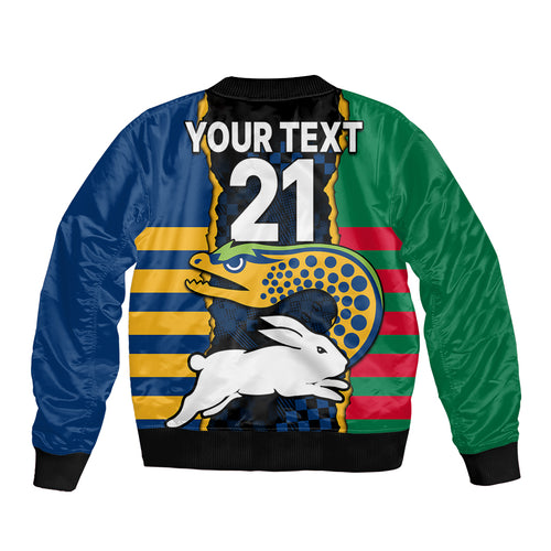 custom-text-and-number-nrl-combine-rabbitohs-and-eels-sleeve-zip-bomber-jacket