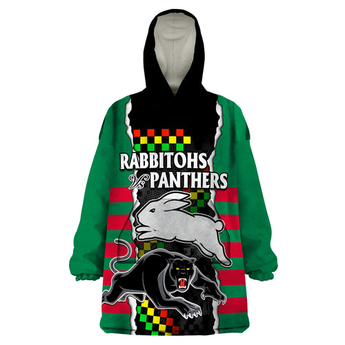 custom-text-and-number-nrl-combine-rabbitohs-and-panthers-wearable-blanket-hoodie