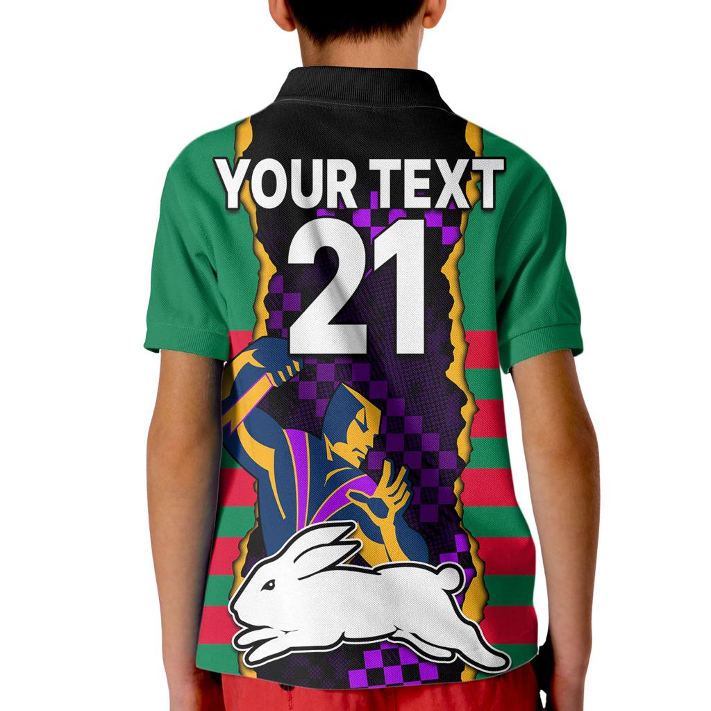 custom-text-and-number-nrl-combine-rabbitohs-and-storm-kid-polo-shirt