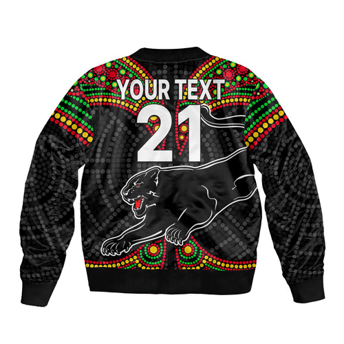 custom-text-and-number-panthers-liquorice-allsorts-rugby-aboriginal-bomber-jacket