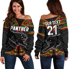 custom-text-and-number-panthers-liquorice-allsorts-rugby-aboriginal-off-shoulder-sweater