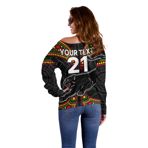 custom-text-and-number-panthers-liquorice-allsorts-rugby-aboriginal-off-shoulder-sweater