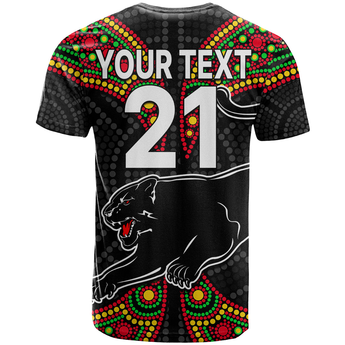 custom-text-and-number-panthers-liquorice-allsorts-rugby-aboriginal-t-shirt