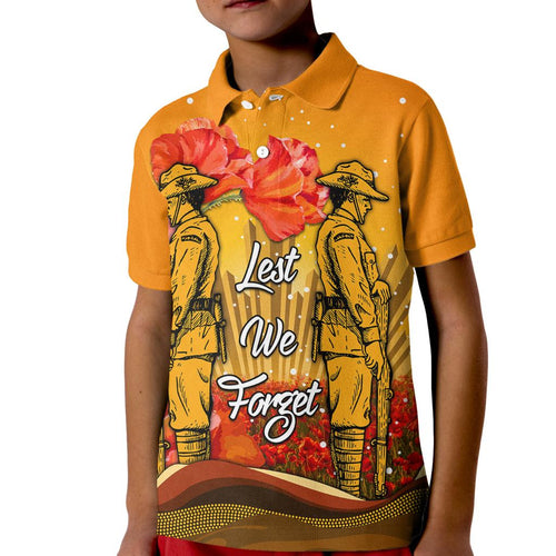 aboriginal-anzac-day-kid-polo-shirt-soldier-poppy-vibe