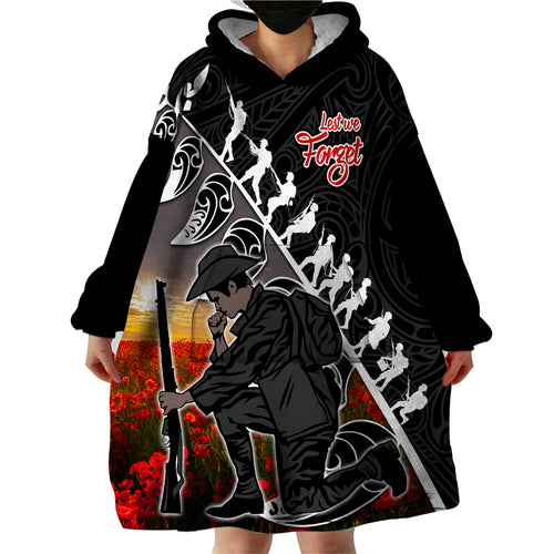 aotearoa-anzac-day-wearable-blanket-hoodie-maori-fern-with-poppy-vibe