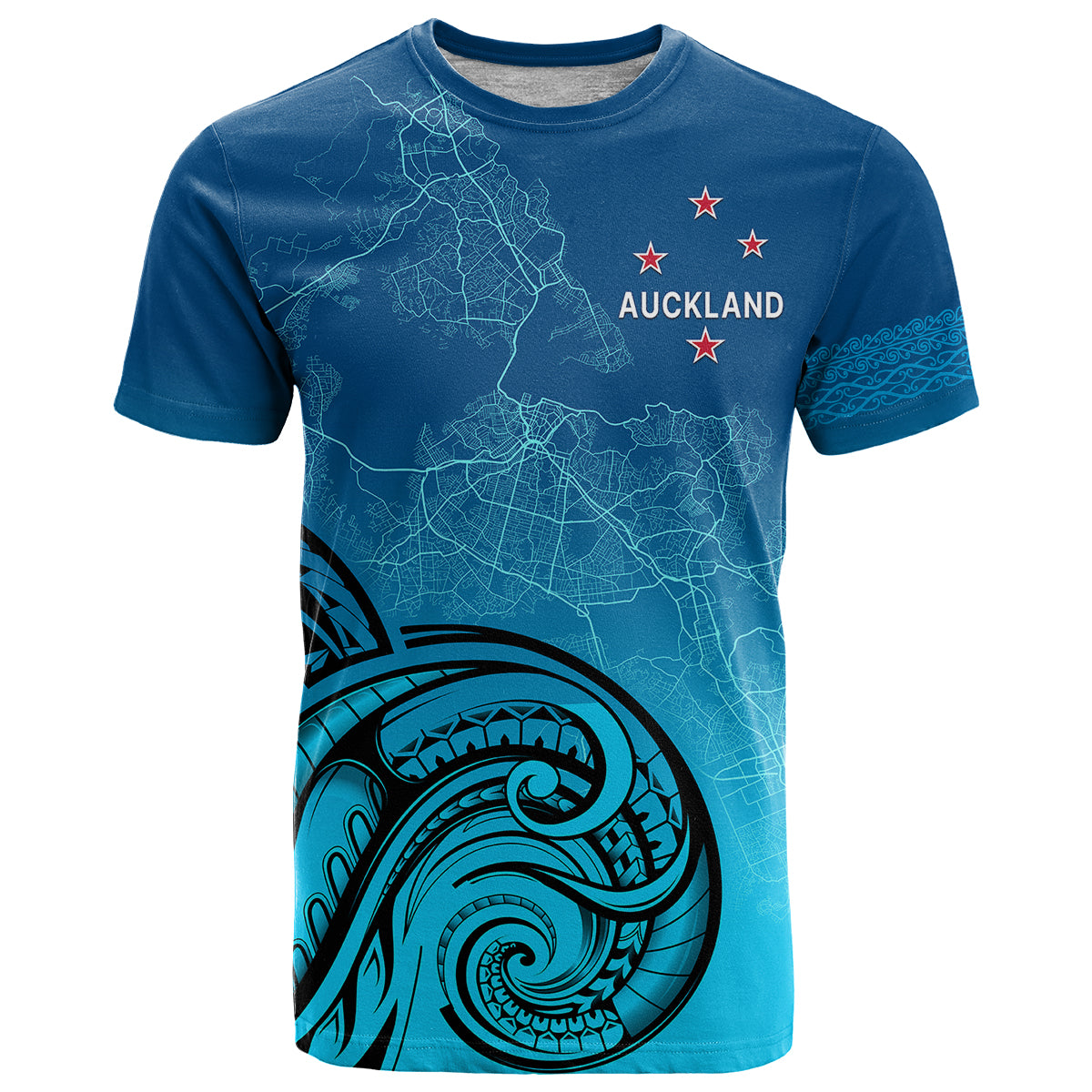 auckland-new-zealand-city-map-t-shirt