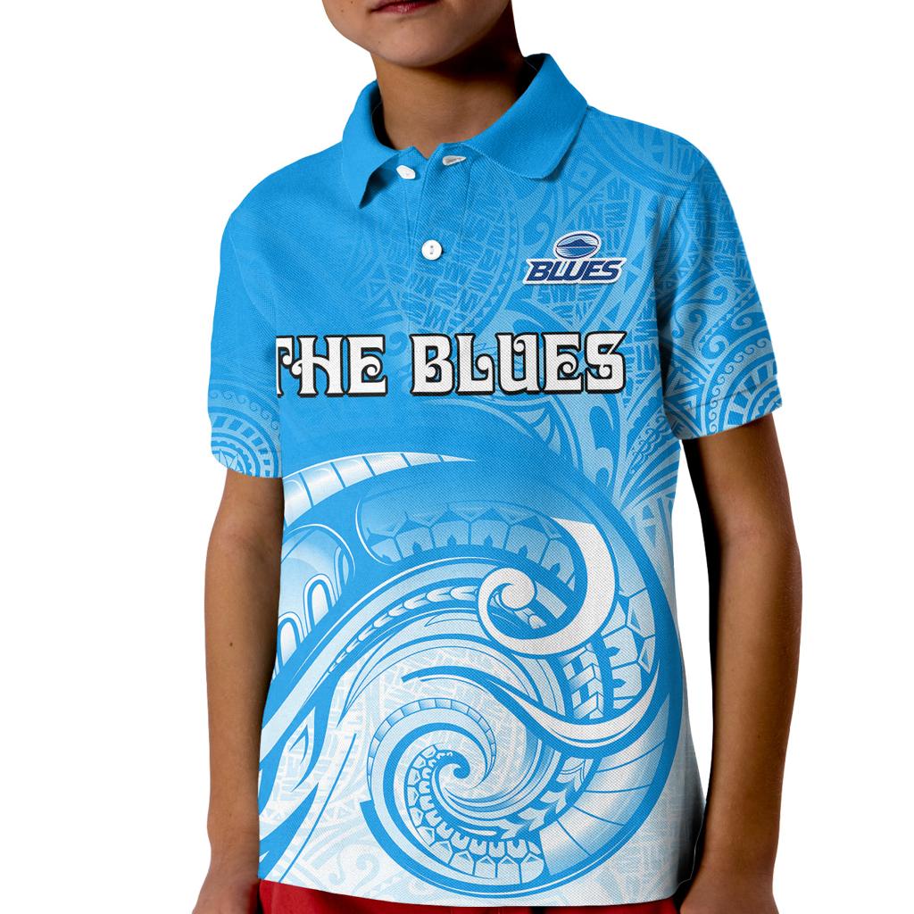 custom-text-and-number-super-blues-rugby-union-auckland-kid-polo-shirt-new-zealand-koru-maori