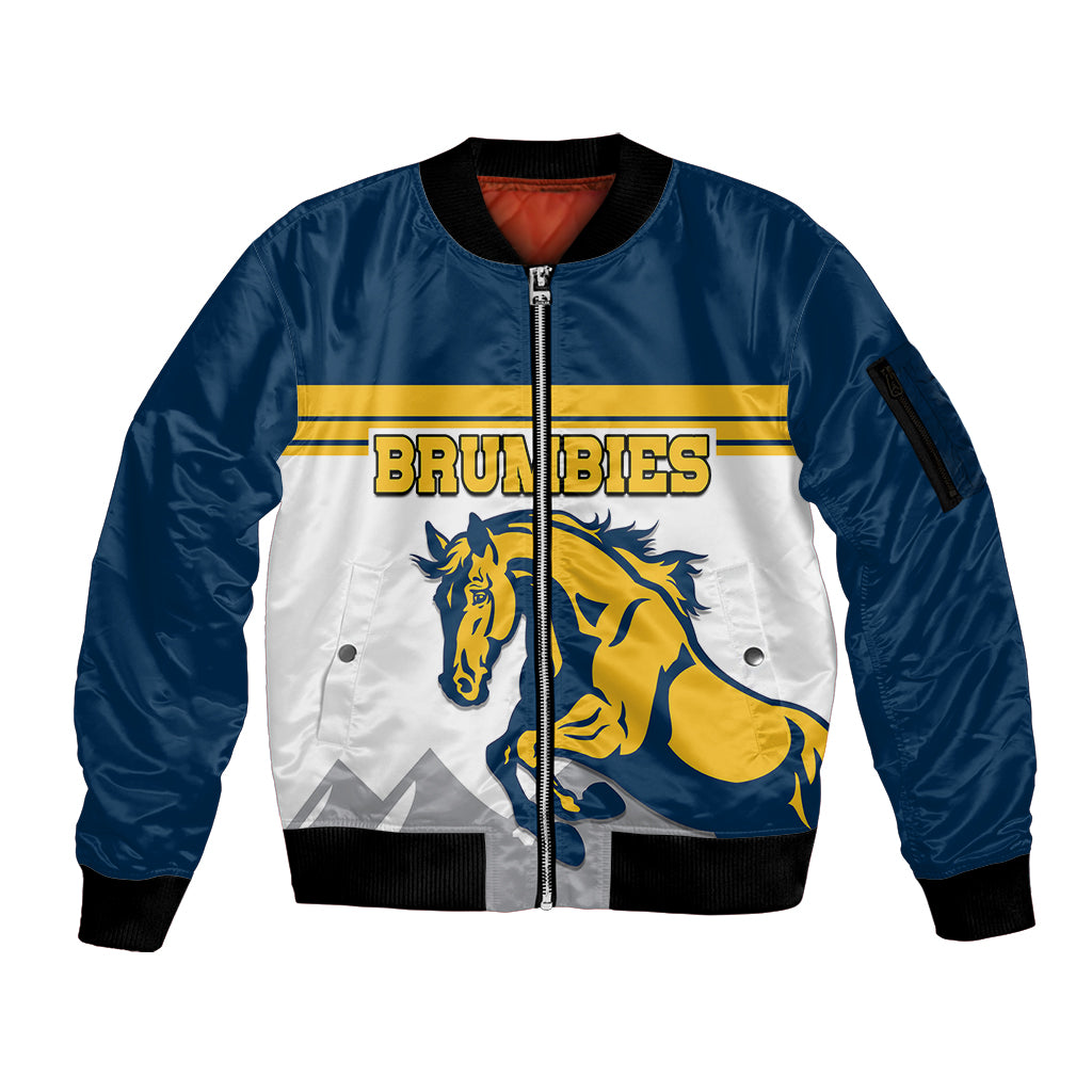 custom-text-and-number-brumbies-rugby-union-sleeve-zip-bomber-jacket-australia-silhouettes-of-horses