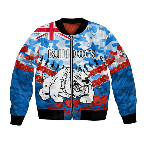 custom-text-and-number-bulldogs-rugby-anzac-bomber-jacket-lest-we-forget