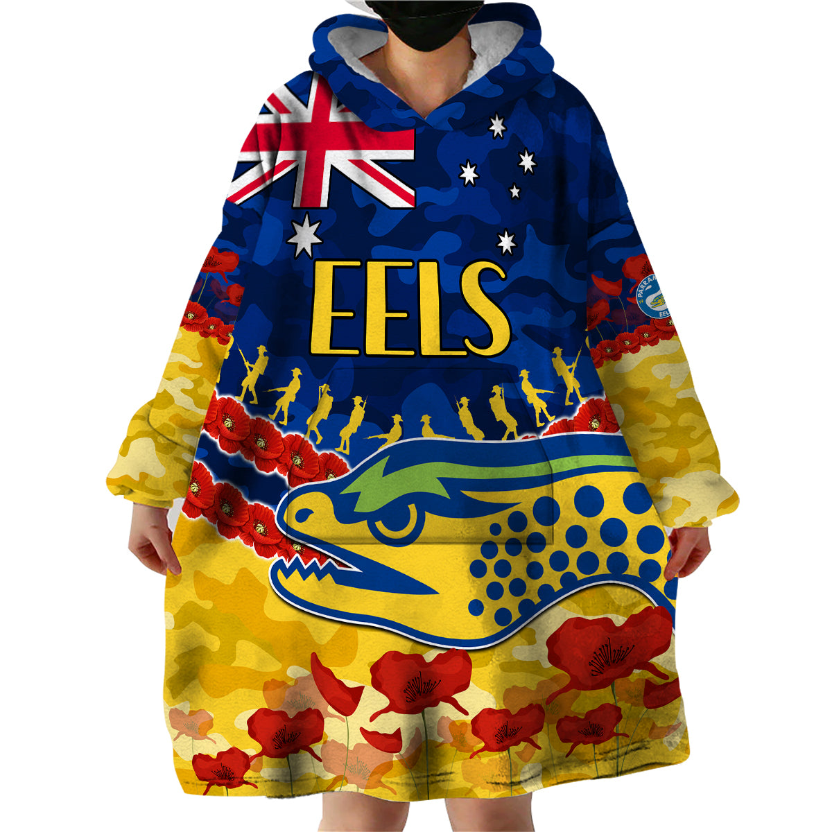 custom-text-and-number-eels-rugby-anzac-wearable-blanket-hoodie-lest-we-forget