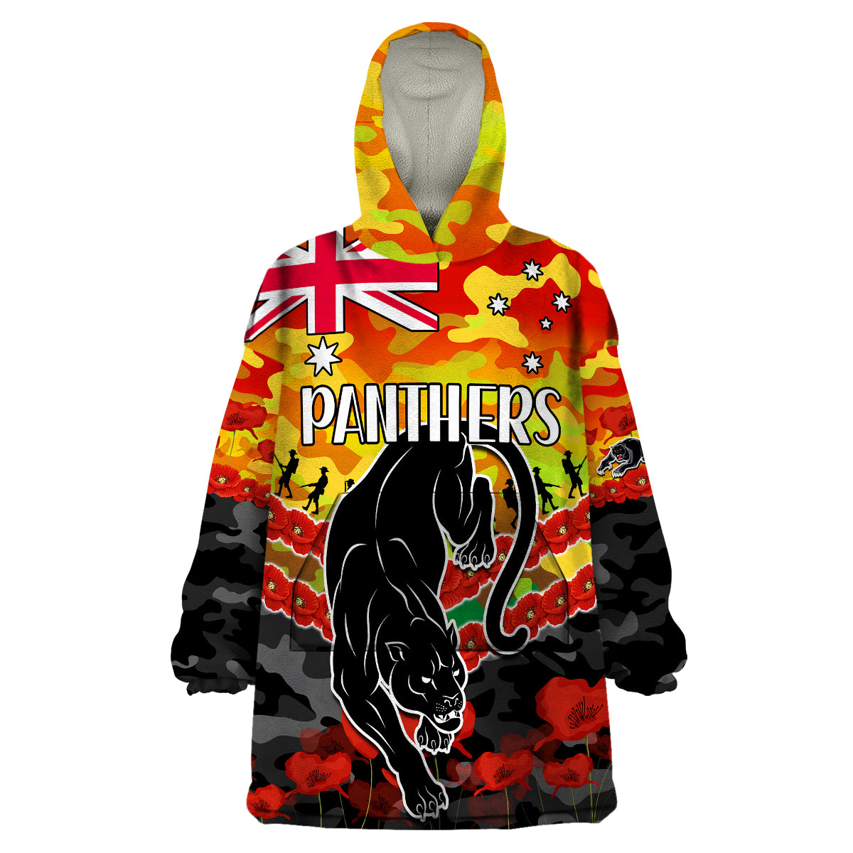 custom-text-and-number-panthers-rugby-anzac-wearable-blanket-hoodie-lest-we-forget