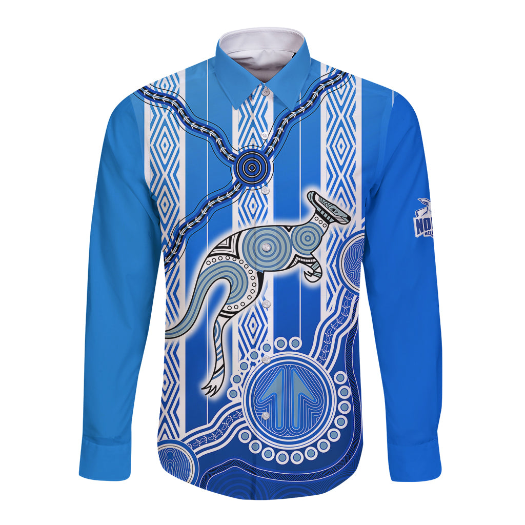 custom-text-and-number-kangaroos-indigenous-long-sleeve-button-shirt-north-melbourne-football